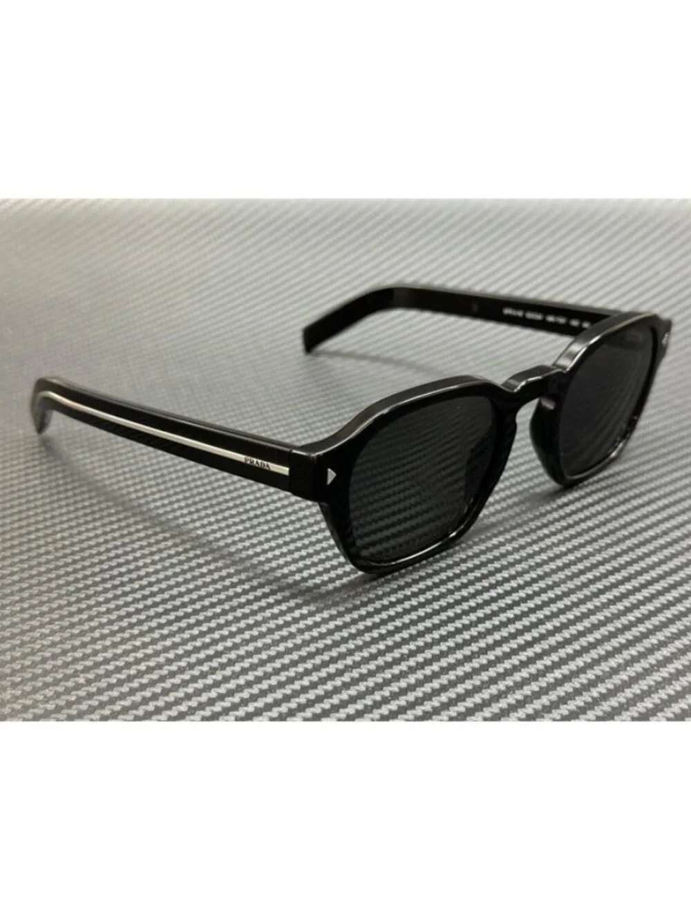 New PRADA Men Black Sunglasses 52-24-150